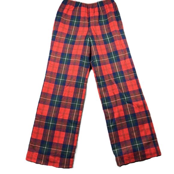 Woolrich Women Vintage Wool Tartan Plaid Pants Lined Preppy Red Size 10 G290 - Picture 1 of 10